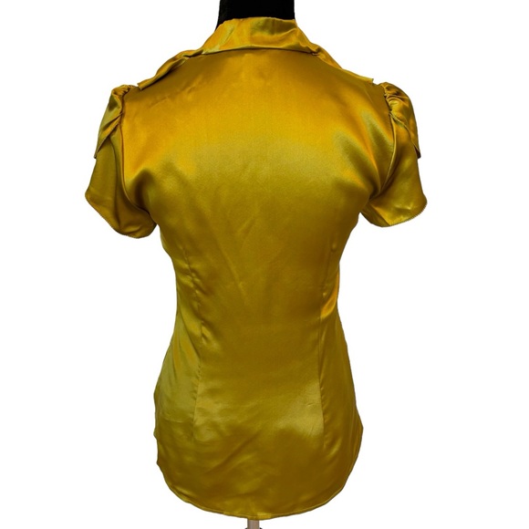 BCBGMAXAZRIA Silk Ruffle Top XXS - Picture 7 of 8
